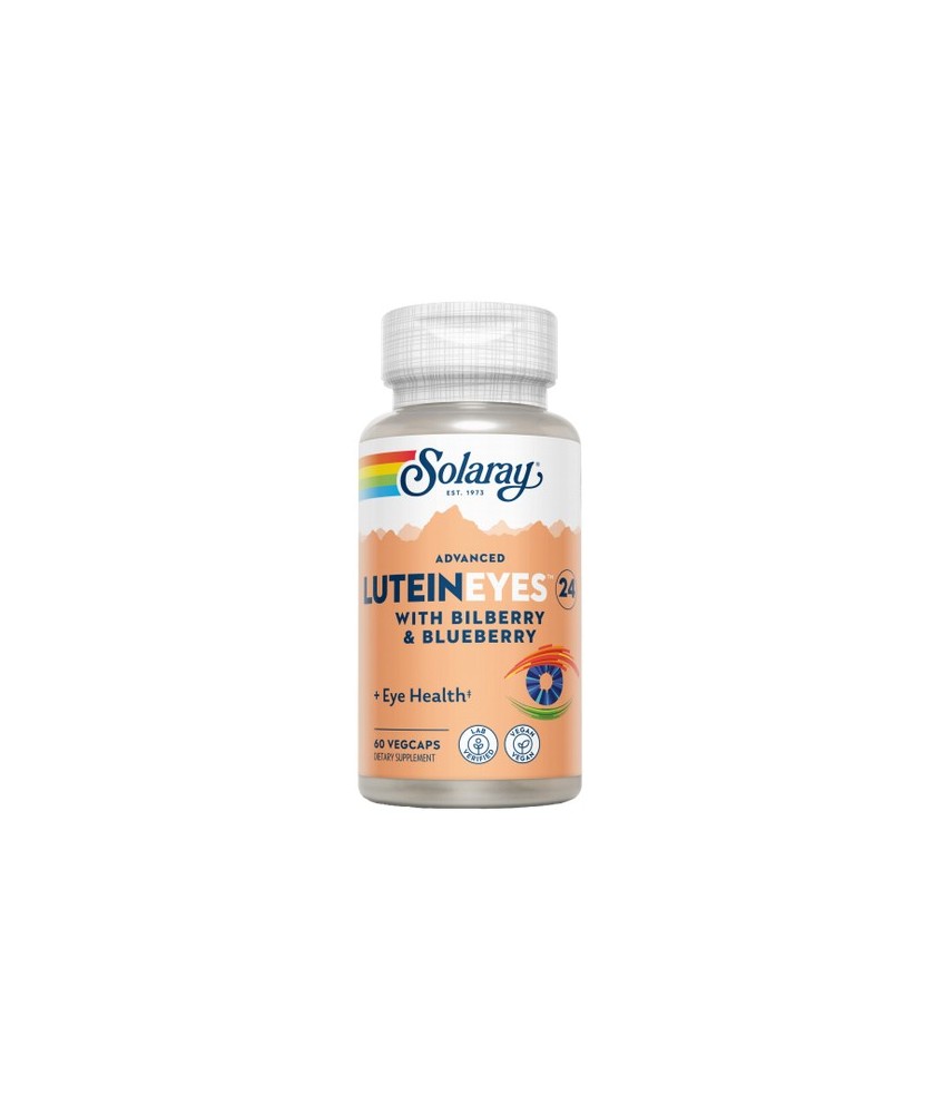 Advanced Lutein eyes 24 mg- 60 cápsulas. Apta para veganos.
Contenido medio (por VegCap)
Mezcla Lutein Eyes 

   (hojas d