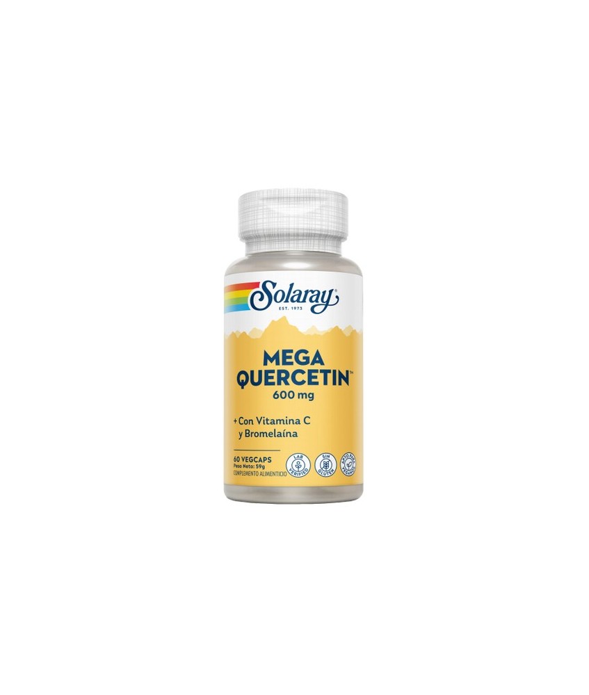 Mega Quercetin- 60 VegCaps. Sin gluten. Apto para veganos
Contenido medio (por VegCap)
Quercetin (Dihidrate)

600

mg
