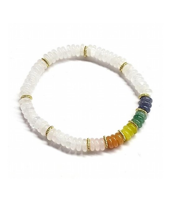 Pulsera de Cristal de Roca en aros surtidos de 6mm aprox.

En goma elástica.

Peso: 40 gramos aprox.