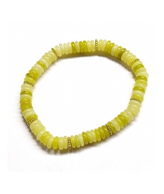 Pulsera de Jade en aros de 6mm aprox.

En goma elástica.

Peso: 40 gramos approx.