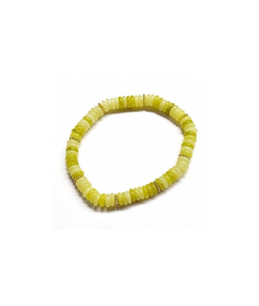 Pulsera de Jade en aros de 6mm aprox.

En goma elástica.

Peso: 40 gramos approx.