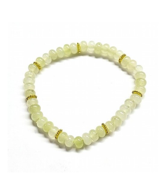 Pulsera de Jade Verde en bola plana de 6mm aprox.

En goma elástica.

Peso: 40 gramos approx.