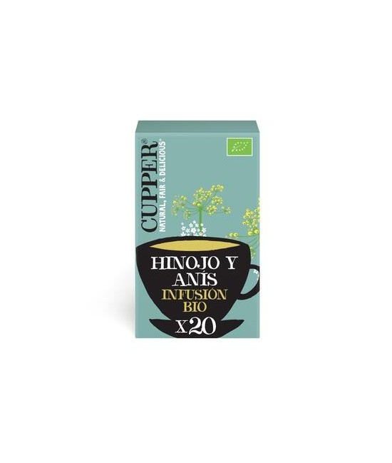 
INFUSION RESTFUL BIO, 20 BOLSAS
Ref. 604042

Ingredientes: Hinojo* 45% (hinojo amargo* 78%, hinojo dulce* 22%), Anìs* (40%