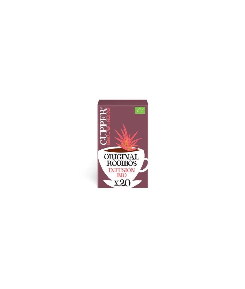 
INFUSION ORIGINAL ROOIBOS BIO, 20 BOLSAS
Ref. 604056

Ingredientes: rooibos*.
. (*)=De cultivo ecológico.