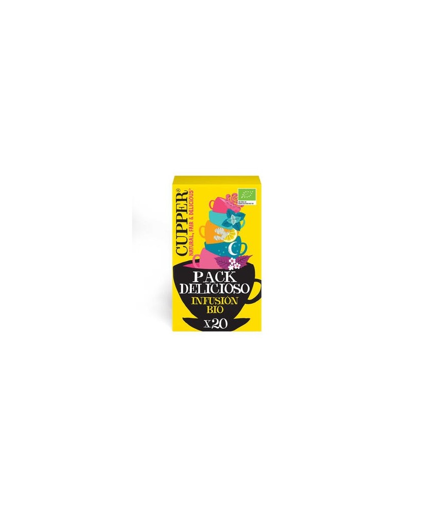 
PACK VARIADO BIO, 20 SOBRES
Ref. 604082

Ingredientes: " Snore & peace
" After dinner mints
" Lemon & Ginger (cupper ble