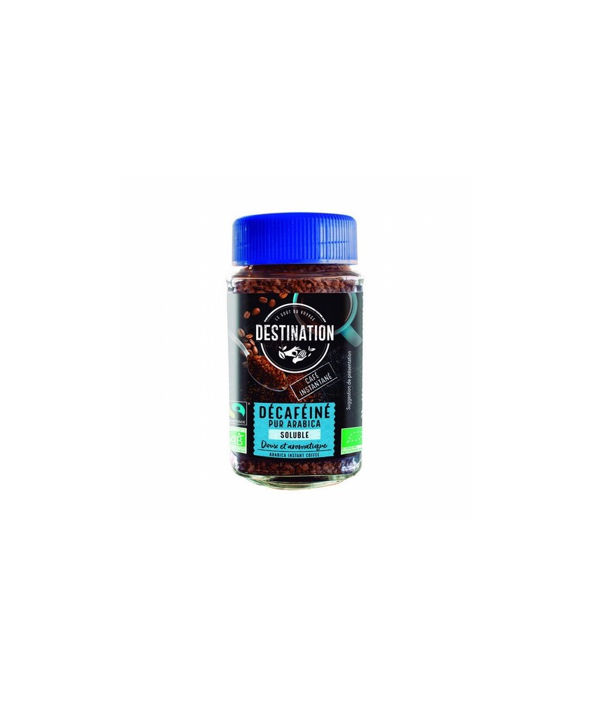 CAFE SOLUBLE 100% ARABICA LIOFILIZADO DESCAFEINADO BIO, 100 g
Ref. 609023

Ingredientes: café* instantáneo descafeinado liof