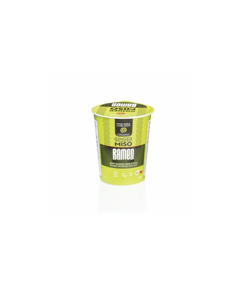 VASO DE SOPA RAMEN DE MISO Y JENGIBRE SIN GLUTEN BIO, 85g
Ref. 130153

Ingredientes: harina de trigo sarraceno* 70%, agua, s