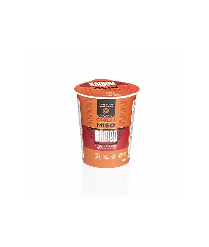 VASO DE SOPA RAMEN DE MISO CON CHILI SIN GLUTEN BIO, 85 g
Ref. 130154

Ingredientes: ramen de arroz integral* 70%, sopa rame