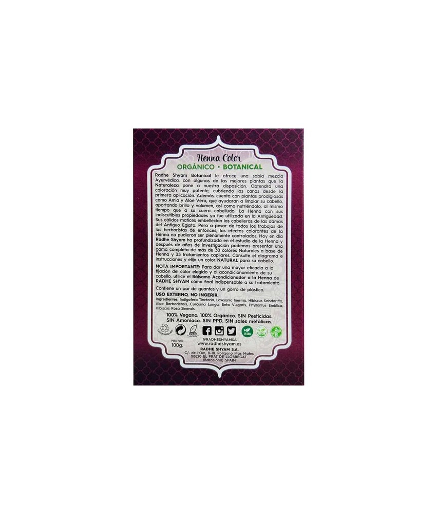 SP.HENNA ROJO BURDEOS POLVO 100 GR.