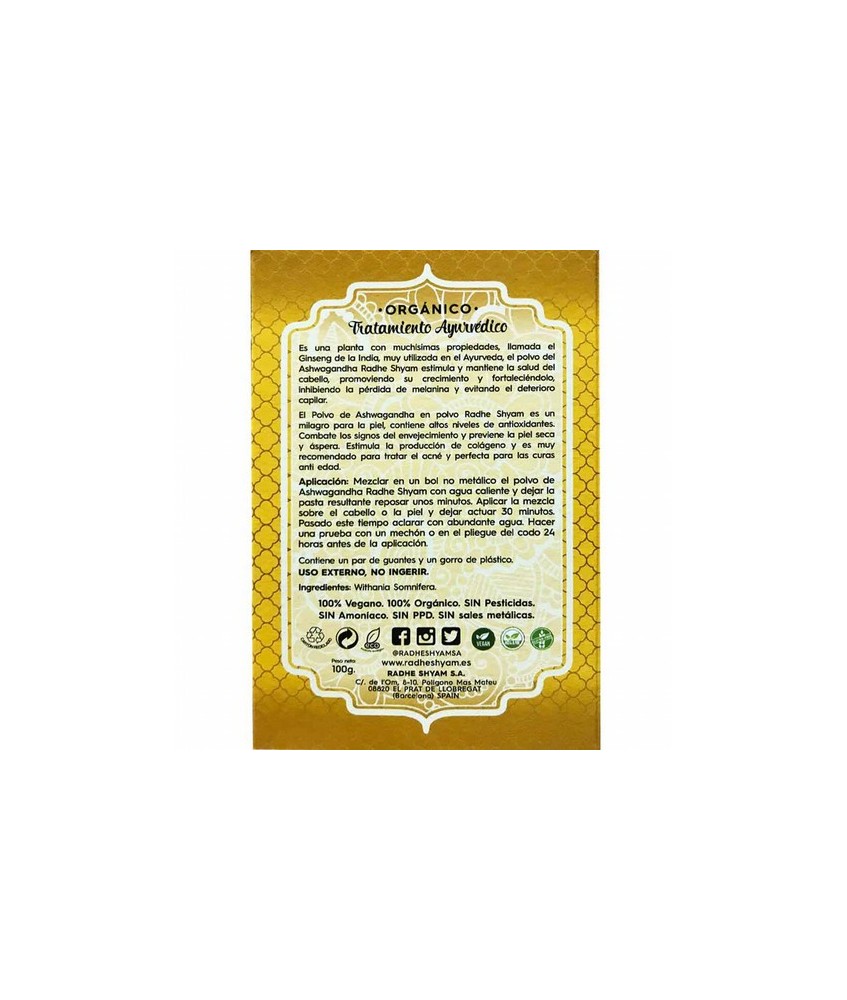 SP.TRATAMIENTO AYURVEDICO ASHWAGANDHA 100 GR.