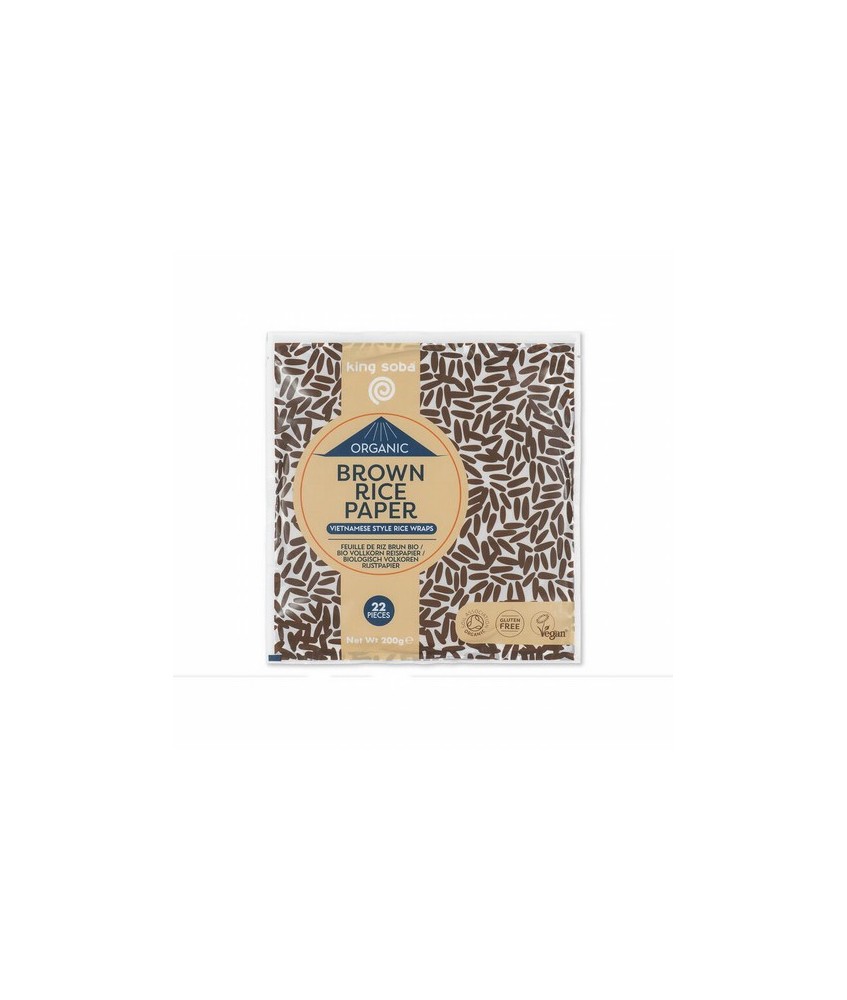 
PAPEL DE ARROZ INTEGRAL SIN GLUTEN BIO, 200 g
Ref. 130158

Ingredientes: arroz integral*, almidón de tapioca*, sal. Puede 