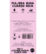 TRI.PULSERA CUARZO ROSA  BUDA 6 MM.