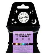 TRI.PULSERA LAVA 7 CHAKRAS 6 MM.