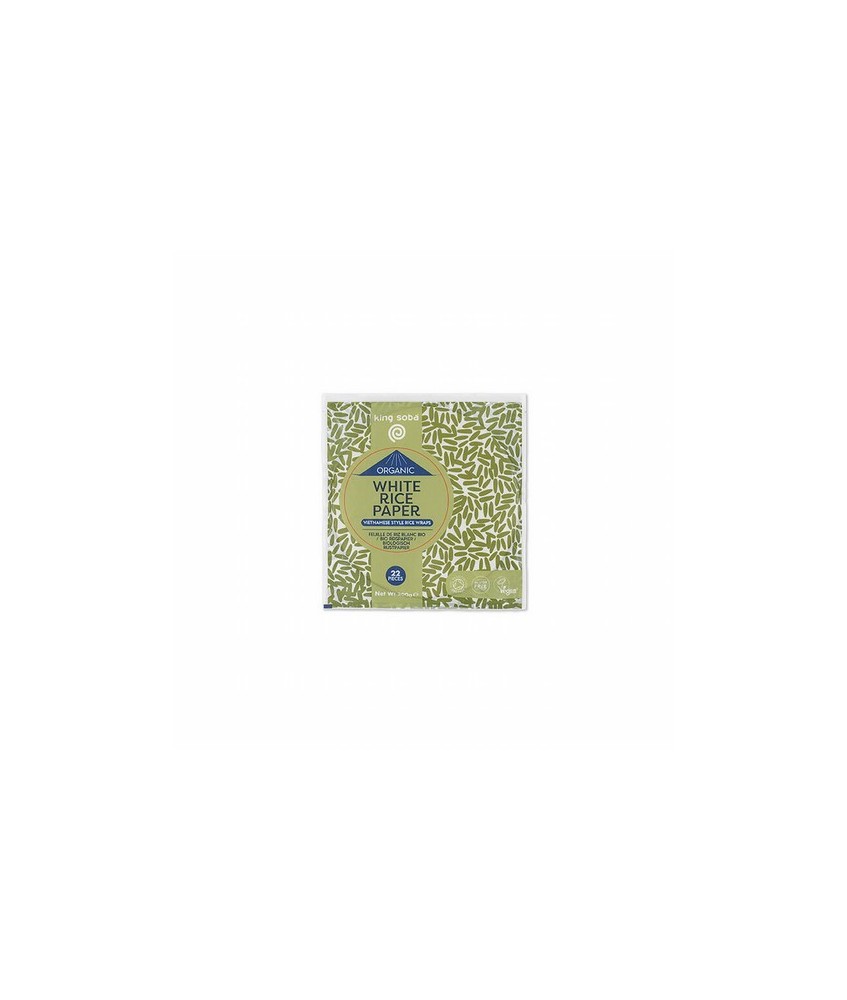 PAPEL DE ARROZ SIN GLUTEN BIO, 200 g
Ref. 130159

Ingredientes: arroz blanco* 98%, almidón de tapioca*, sal. Puede contener 