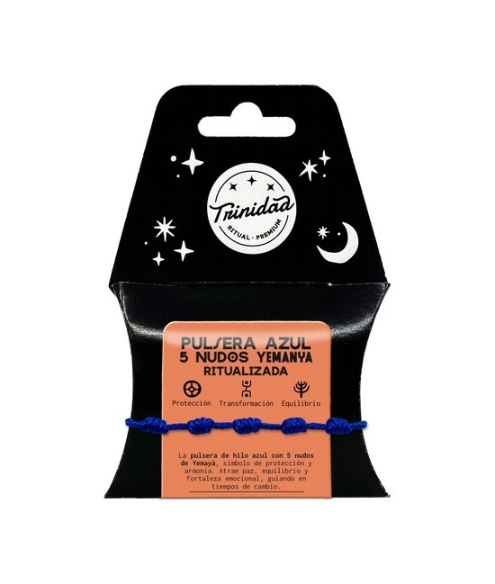 TRI.PULSERA 5 NUDOS HILO AZUL YEMANYA