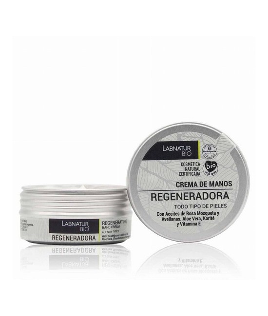 Cuida y rejuvenece tus manos con nuestra Crema de Manos Regeneradora 50ml Labnatur Bio.
Características
Con Aceites de Rosa M