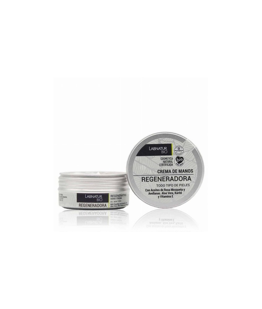 Cuida y rejuvenece tus manos con nuestra Crema de Manos Regeneradora 50ml Labnatur Bio.
Características
Con Aceites de Rosa M