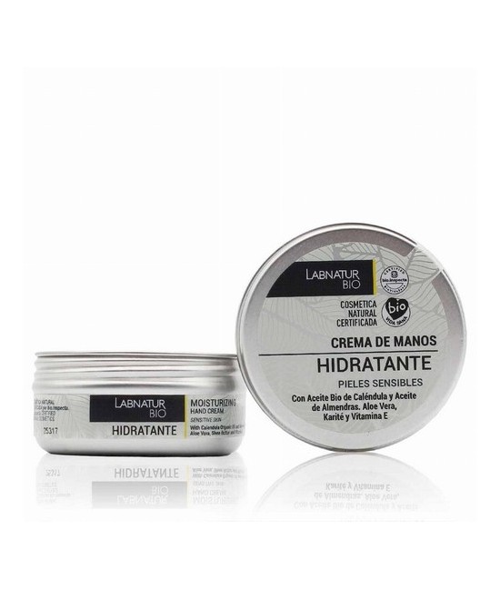 Cuida tus manos con nuestra Crema de Manos Hidratante Pieles Sensibles 50ml Labnatur Bio, especialmente formulada para proporci