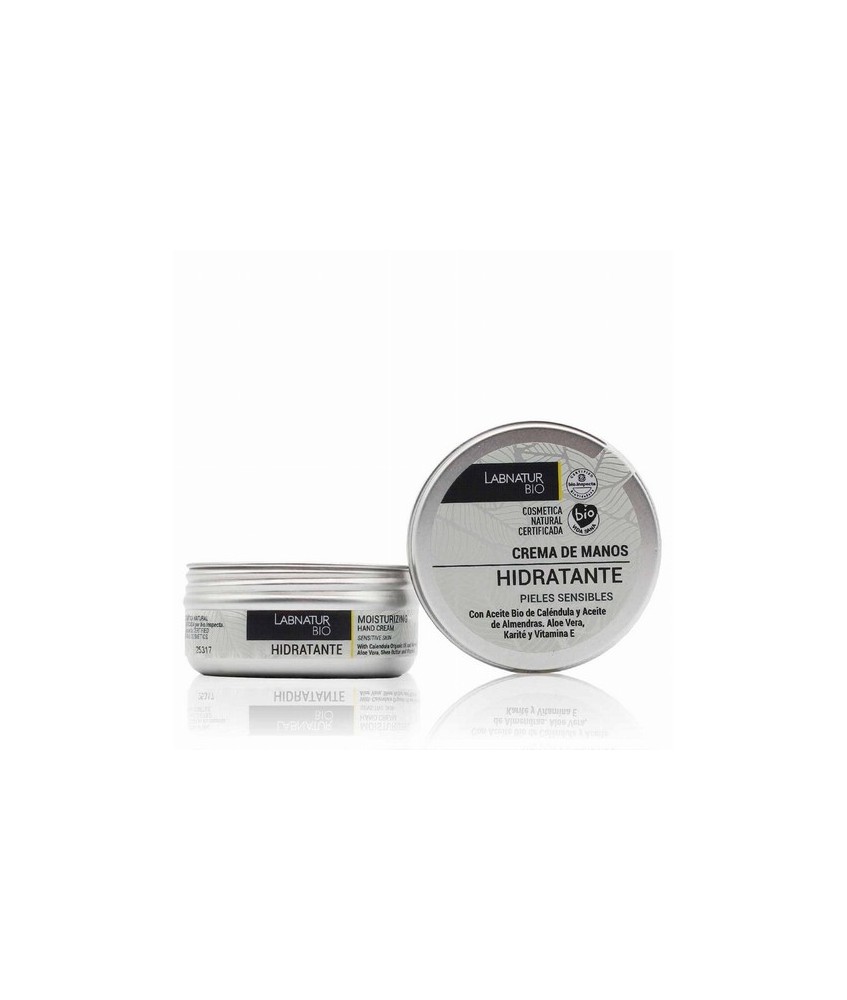 Cuida tus manos con nuestra Crema de Manos Hidratante Pieles Sensibles 50ml Labnatur Bio, especialmente formulada para proporci