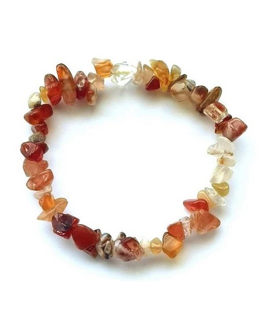 Pulsera Chip Carneola.

Presentada en jinete de cartón con nombre de mineral y su propiedad. Disponible en cuatro idiomas: es
