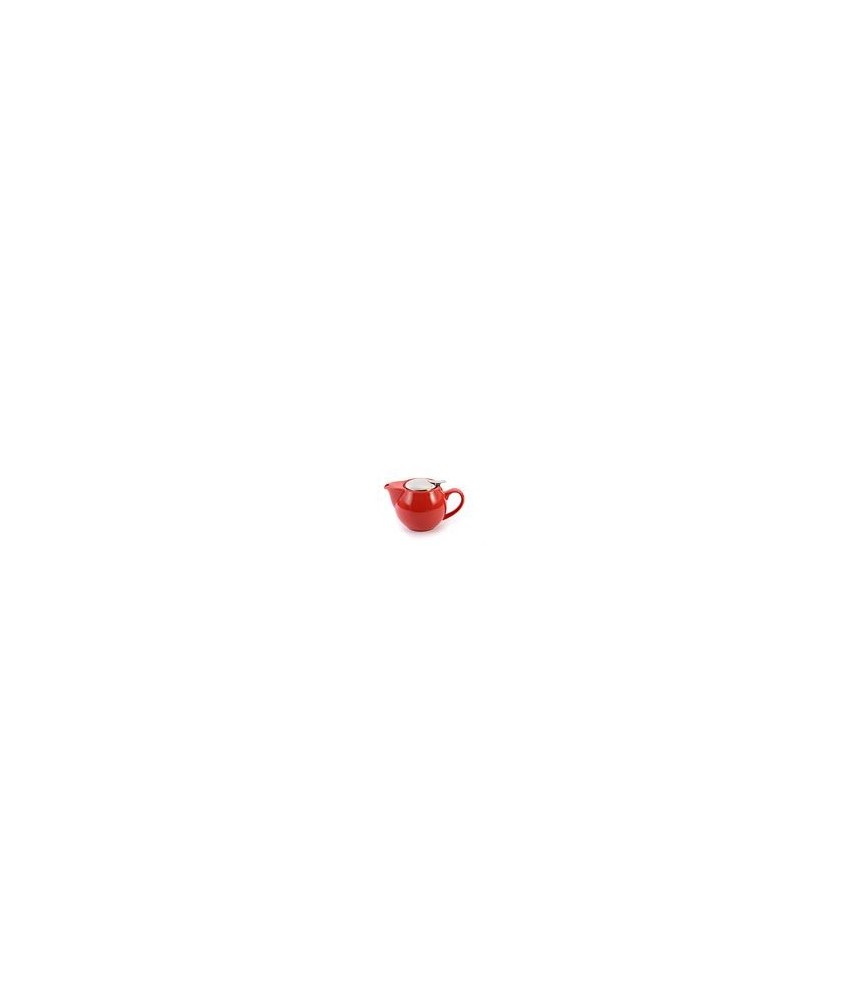 Esta tetera de porcelana roja, elegantemente diseñada, es la compañera perfecta para el día a día. La tapa de acero inoxidable,