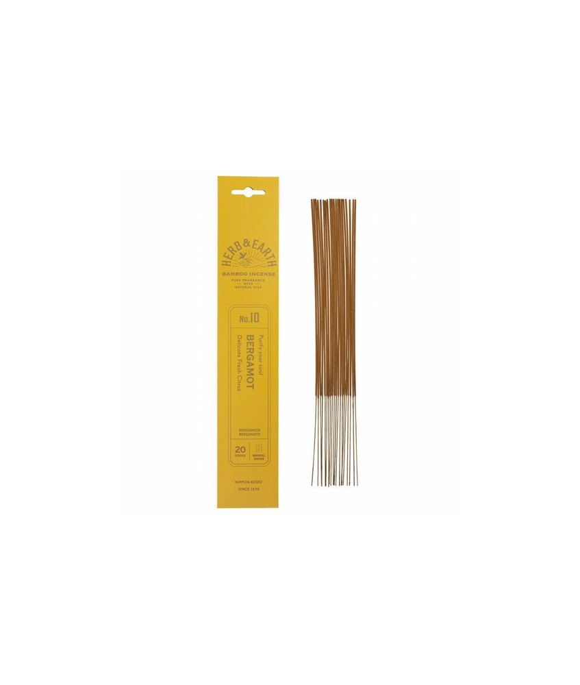 Bergamota: aroma delicado, fresco y cítrico.

Pura fragrancia con aceites naturales
La colección Herb & Earth de Nippon Kodo