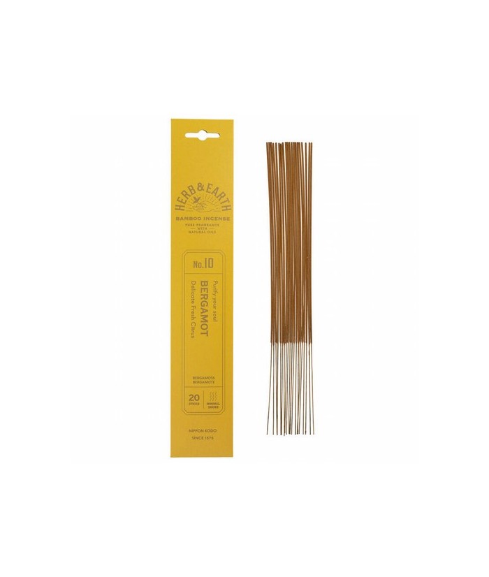 Bergamota: aroma delicado, fresco y cítrico.

Pura fragrancia con aceites naturales
La colección Herb & Earth de Nippon Kodo