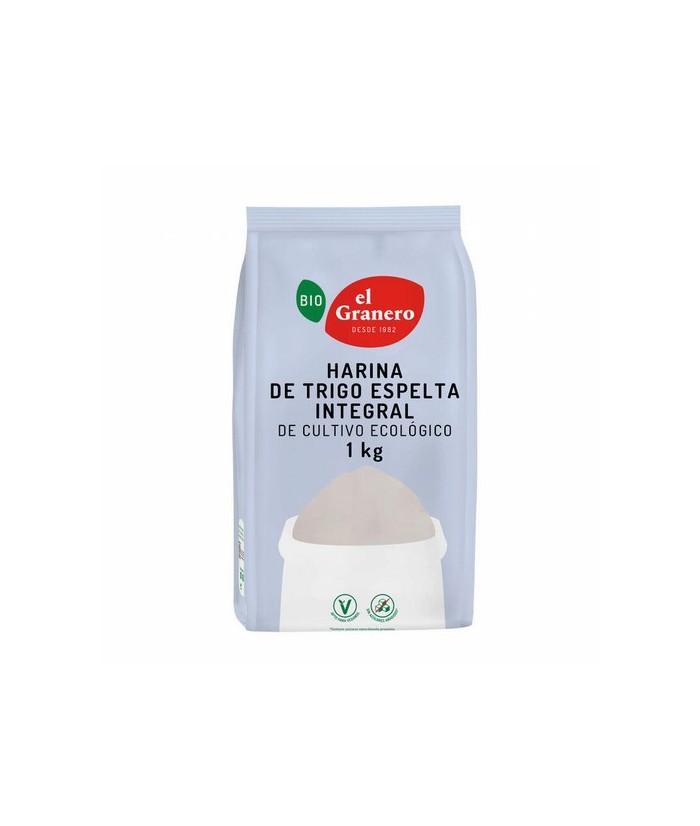 HARINA DE TRIGO ESPELTA INTEGRAL BIO, 1 Kg
Ref. 014828

Ingredientes: harina de trigo espelta integral*. Contiene gluten. Pu