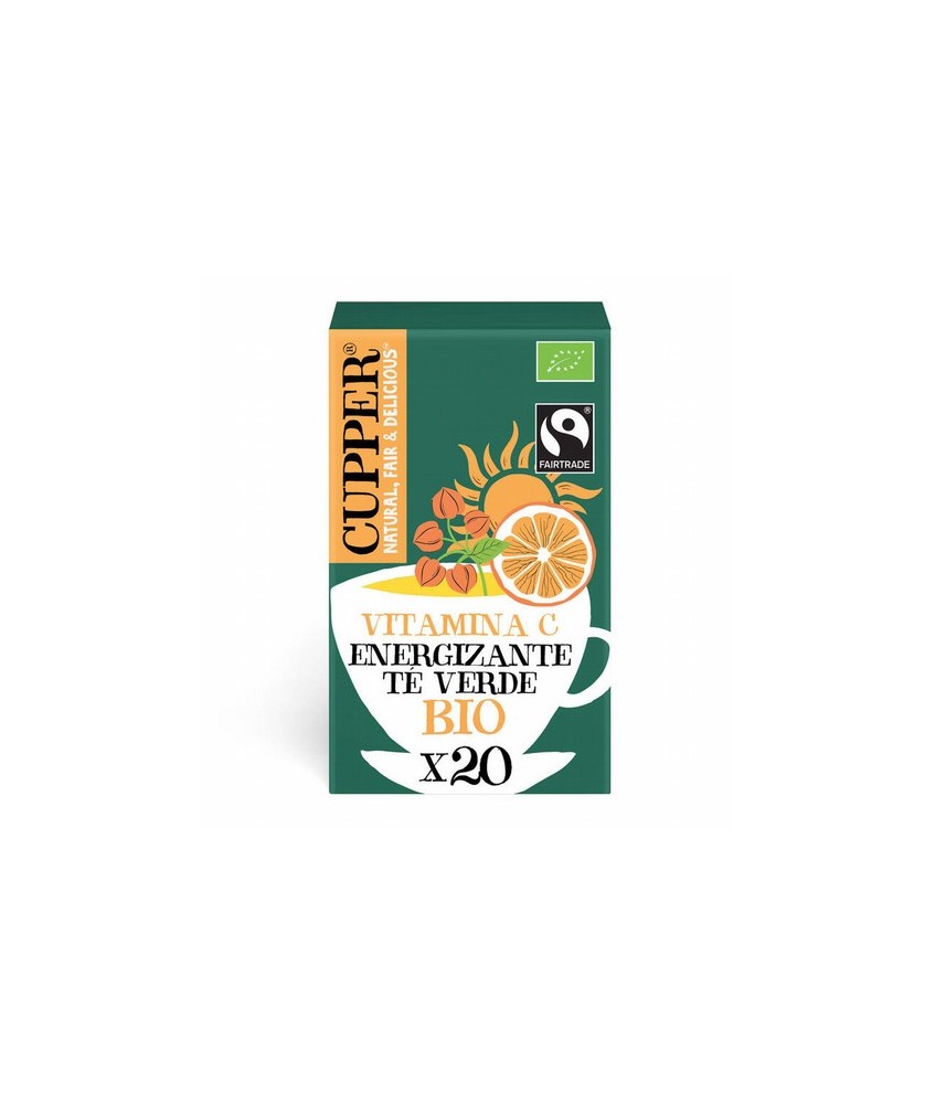 TE VERDE ENERGIZANTE BIO, 20 BOLSAS
Ref. 604083

Ingredientes: té verde*, zumo de acerola deshidratado* 10%, cáscara de nara
