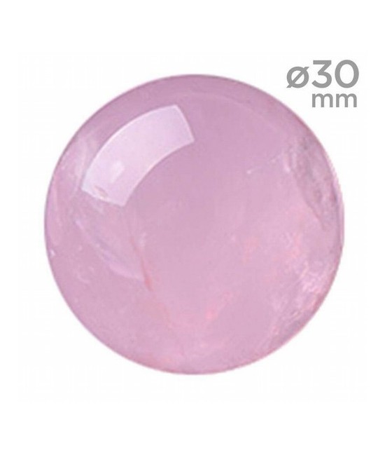 Esfera de mineral de 30mm aprox.

Cuarzo rosa.