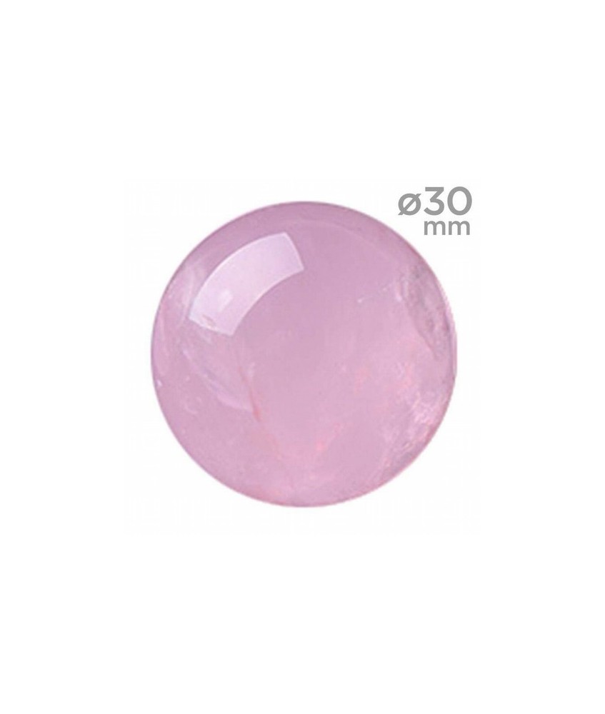 Esfera de mineral de 30mm aprox.

Cuarzo rosa.