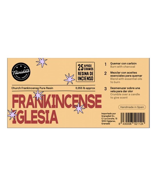 TRI.RESINA FRANKINCENSE IGLESIA 25 GR.