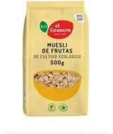 
MUESLI FRUTAS BIO, 500 g
Ref. 011829

Ingredientes: Cereales* 86% (copos de trigo* integrales y copos de avena * integrale