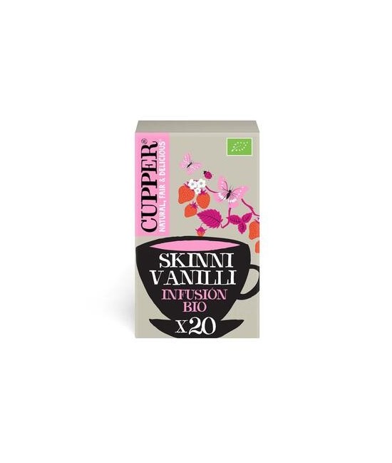 
INFUSION FRESA Y VAINILLA BIO, 20 BOLSAS
Ref. 604078

Ingredientes: hibisco*, escaramujo*, raíz de regaliz*, rooibos*, cás