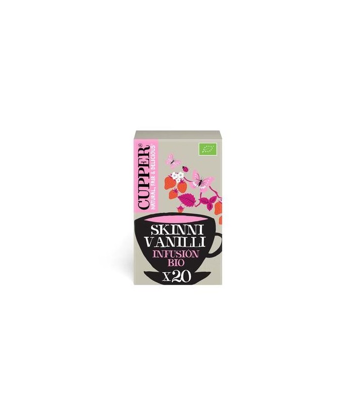 
INFUSION FRESA Y VAINILLA BIO, 20 BOLSAS
Ref. 604078

Ingredientes: hibisco*, escaramujo*, raíz de regaliz*, rooibos*, cás