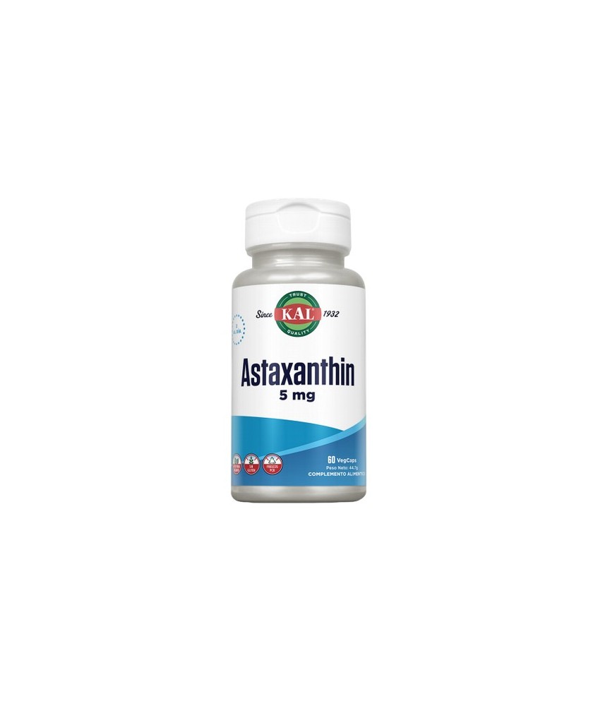 Astaxanthin- 60 Vegcaps. Apto para veganos. Sin gluten.
Contenido medio (por VegCap)
Astaxantina 5mg
Ingredientes
Oleorresi