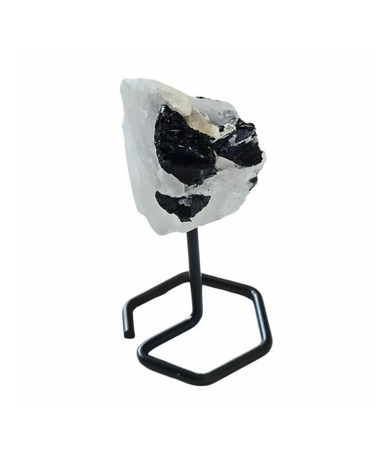 Cuarzo con Turmalina Negra en base de metal de 4mm de grosor.

Origen: Brasil

Altura: 12 cm aprox.