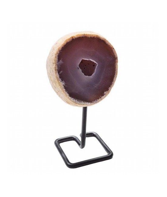 Geoda de Ágata en base de metal de 5mm de grosor.

Origen: Brasil

Altura: 13 cm aprox.