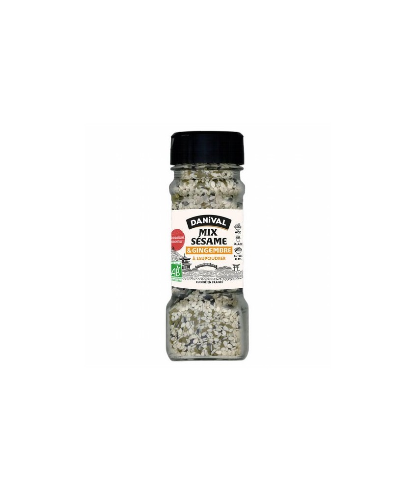 SAZONADOR SESAMO Y JENGIBRE BIO, 45 g
Ref. 611500

Ingredientes: semillas de sésamo* 81%, sal, jengibre* 4,5%, cebollino*, a