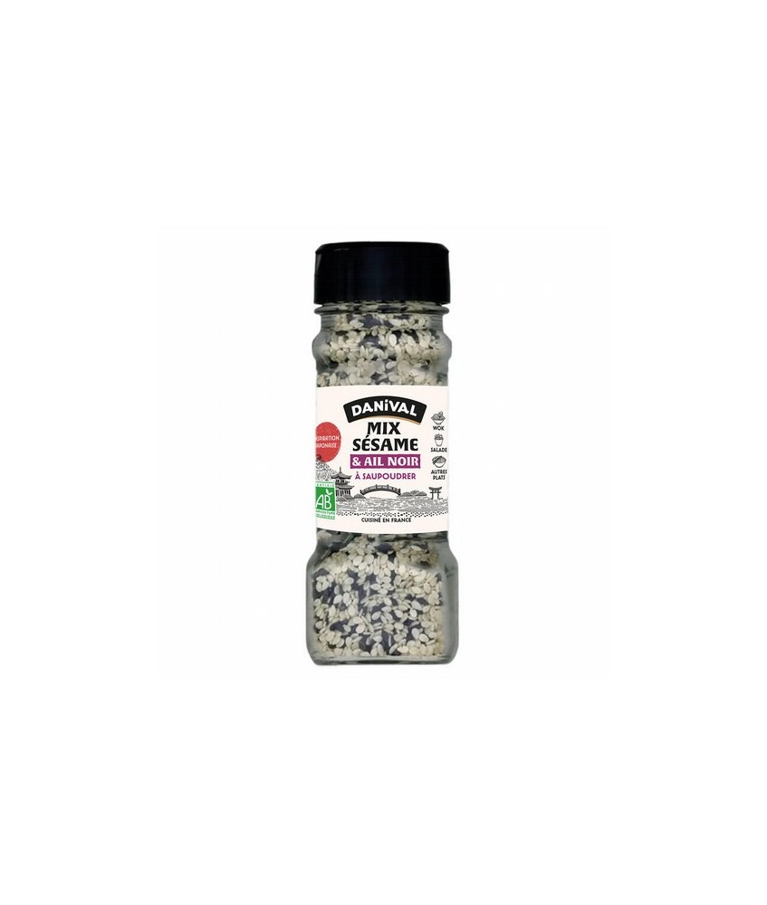 
SAZONADOR SESAMO Y AJO NEGRO BIO, 45 g
Ref. 611501

Ingredientes: semillas de sésamo* 79%, ajo negro* 5%, ajo*, sal, cebol