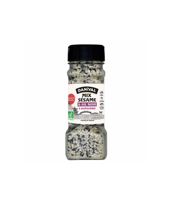 
SAZONADOR SESAMO Y AJO NEGRO BIO, 45 g
Ref. 611501

Ingredientes: semillas de sésamo* 79%, ajo negro* 5%, ajo*, sal, cebol