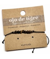 Pulsera de bolas de Ojo de Tigre de 4mm en hilo negro ajustable.

Tarjeta exclusiva en 3 idiomas.