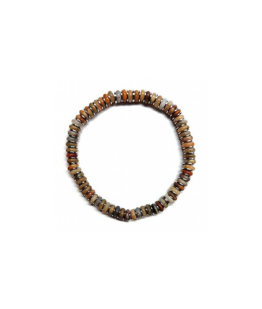 KU.PULSERA HOMBRE JASPE PAISAJE 6 MM.