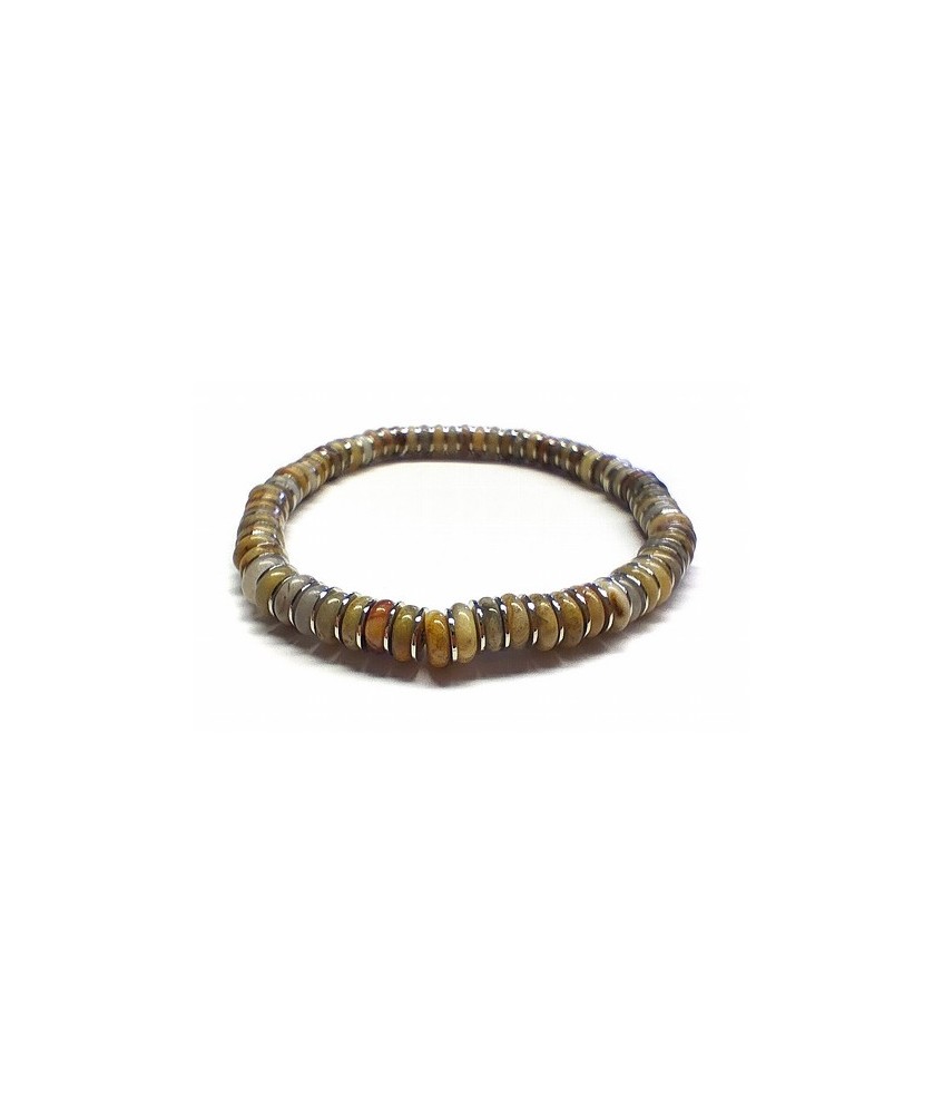 Pulsera de hombre de Jaspe Paisaje (6mm).

En goma elástica.