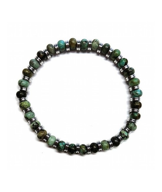 KU.PULSERA HOMBRE TURQUESA 6 MM.
