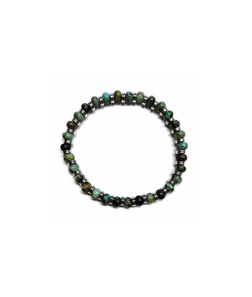 KU.PULSERA HOMBRE TURQUESA 6 MM.