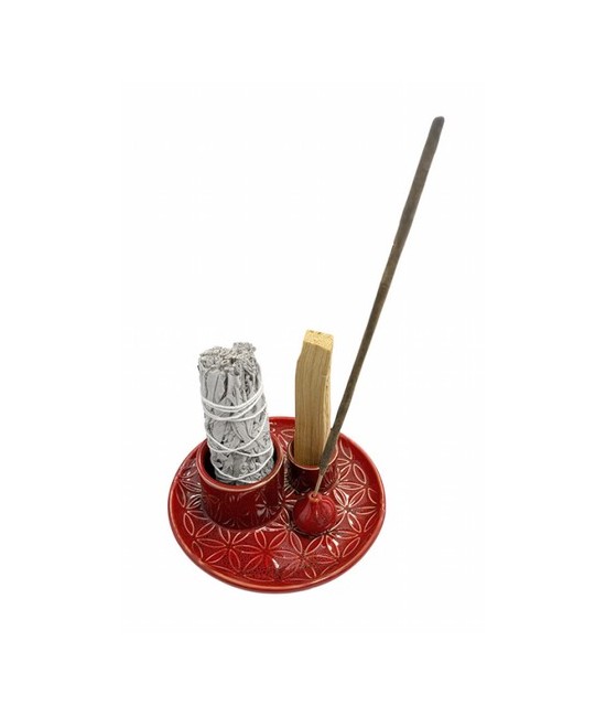 Usos: Palo santo, atado de salvia, conos de incienso, barritas de incienso y bombitas.


Diámetro: 13 cm


Altura: 4,8 cm