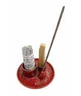 Usos: Palo santo, atado de salvia, conos de incienso, barritas de incienso y bombitas.


Diámetro: 13 cm


Altura: 4,8 cm