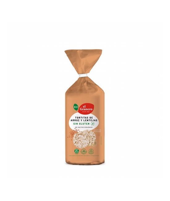 TORTITAS DE ARROZ Y LENTEJAS SIN GLUTEN BIO, 115 g
Ref. 016846

Ingredientes: arroz integral* 69,3%, lentejas rojas* 30%, sa