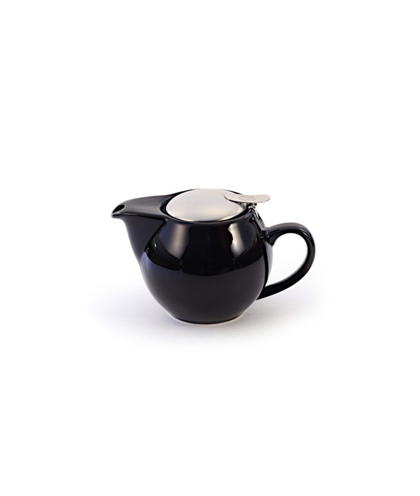 Esta tetera de porcelana negra, de elegante diseño, es la compañera perfecta para el día a día. La tapa de acero inoxidable, co